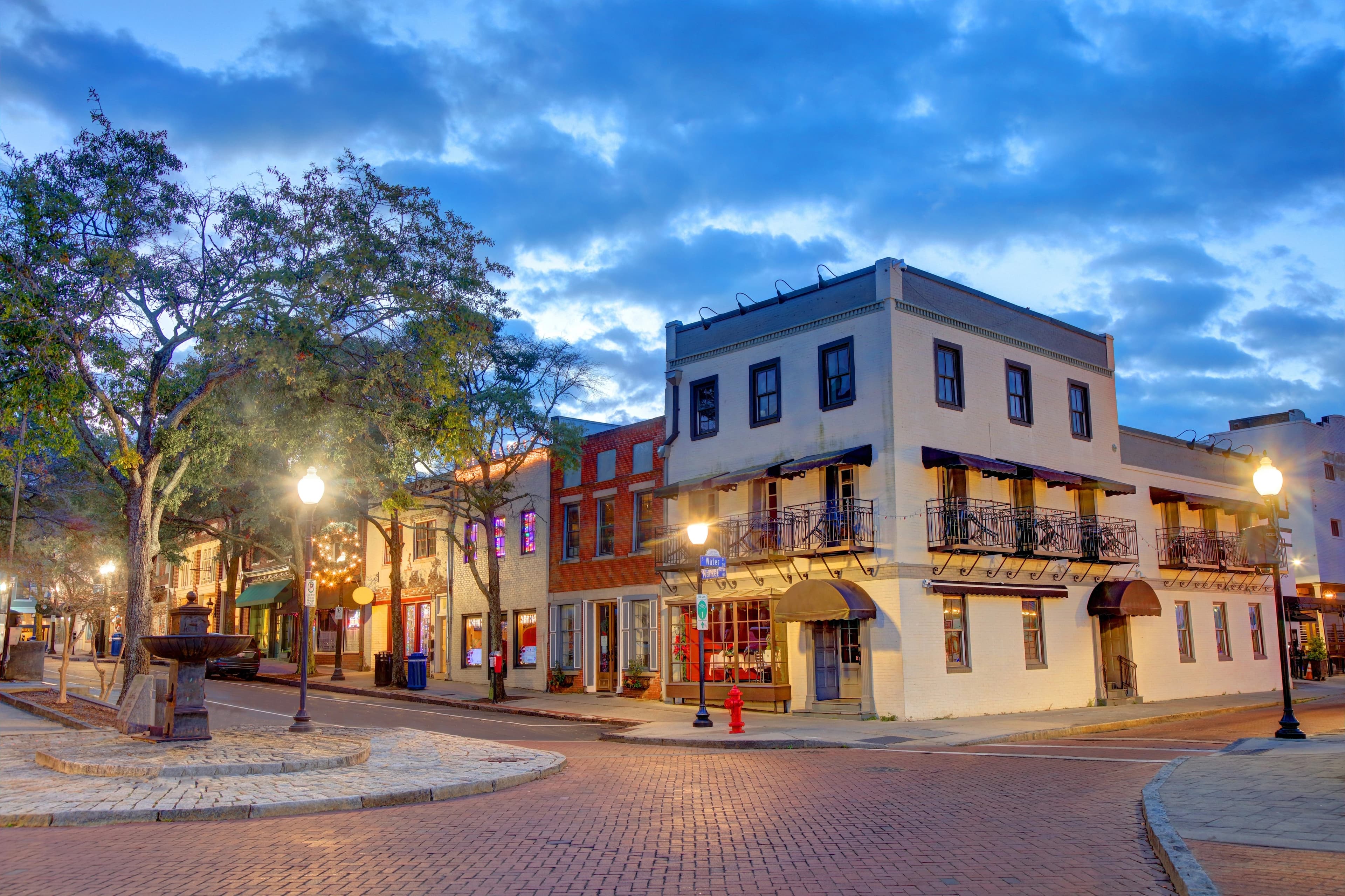 Historic downtown Wilmington NC street scene