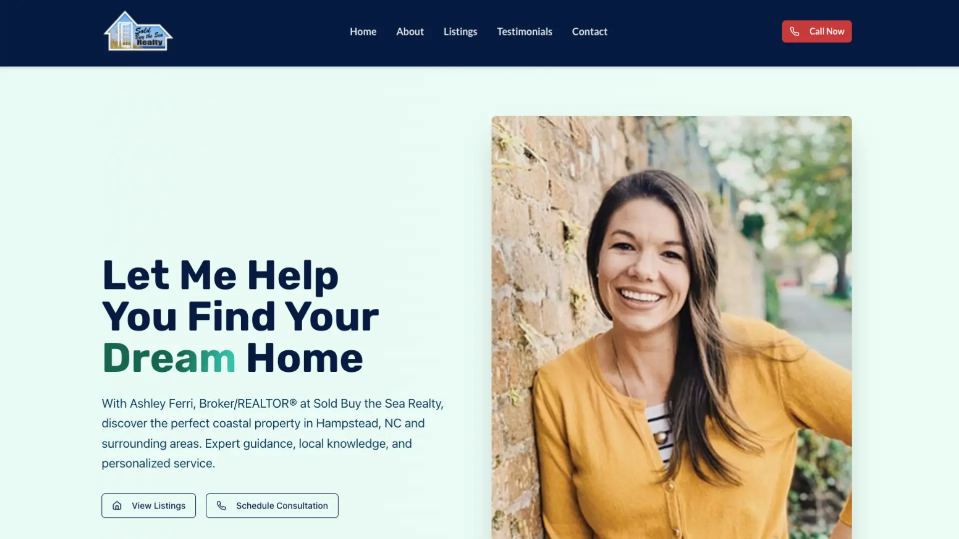 Sold Buy the Sea Realty website, built and managed by Ricavvo