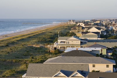 Wrightsville Beach North Carolina oceanfront homes and coastal businesses ideal for LocalEdge-ILM social media marketing services in Cape Fear region