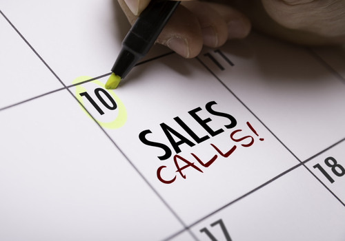 Sales calls calendar and scheduling